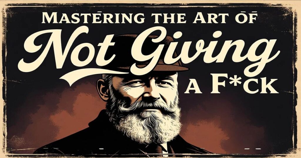 Mastering the Art of Not Giving a F*ck